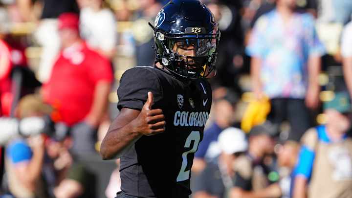 Colorado’s Shedeur Sanders Breaks Up Nebraska Coaches Meeting on Buffs’ Midfield Logo