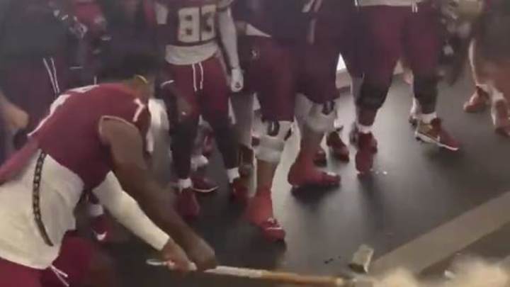 WATCH: Jarrian Jones Breaks The Rock After The Seminoles Plucked The Golden Eagles WATCH: Jarrian Jones Breaks The Rock After The Seminoles Plucked The Golden Eagles