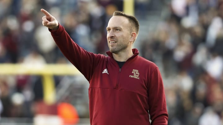 Boston College HC Jeff Hafley Discusses Matchup With FSU, and Importance of Red Bandanna Game Boston College HC Jeff Hafley Discusses Matchup With FSU, and Importance of Red Bandanna Game