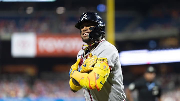 Ronald Acuna Jr. of the Atlanta Braves is Eyeing Another Impressive Piece of the Baseball Record Books Ronald Acuna Jr. of the Atlanta Braves is Eyeing Another Impressive Piece of the Baseball Record Books