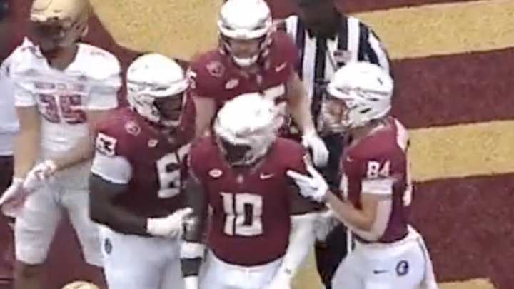 WATCH: FSU LB DJ Lundy Pulls Off Double-Play With Interception And Rushing Touchdown