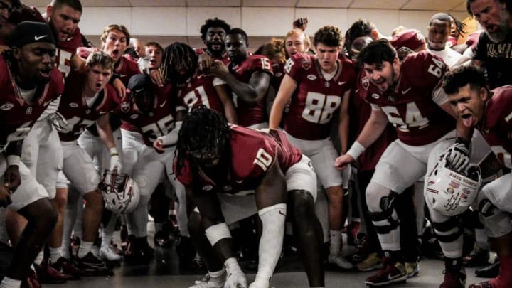 WATCH: DJ Lundy Breaks The Rock After The Seminoles Survive In Chestnut Hill