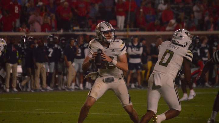 Georgia Tech quarterback Haynes King leads the ACC in passing yards through three weeks