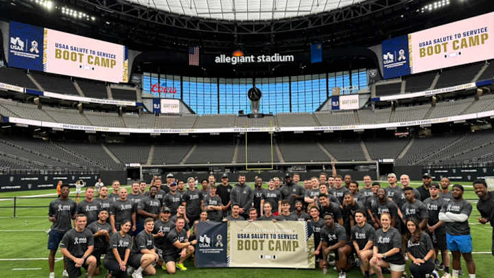 Raiders, USAA Host Salute to Service NFL Boot Camp