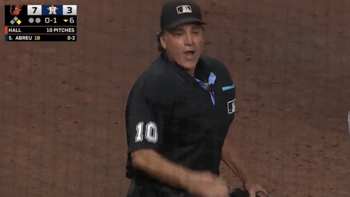 Hot Mic Catches MLB Ump's NSFW Message to Astros Hitting Coach During Ejection Hot Mic Catches MLB Ump's NSFW Message to Astros Hitting Coach During Ejection