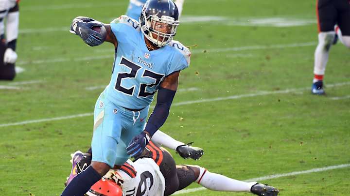 Titans RB Derrick Henry Offers Best Wishes to Injured Nick Chubb