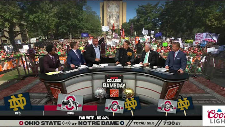 Vince Vaughn Dusted Off Old Notre Dame Jacket From ‘Rudy’ for ‘College Gameday’ Appearance