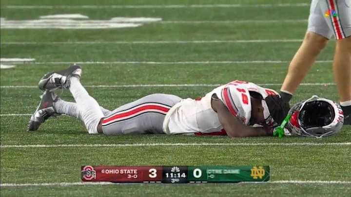 Marvin Harrison, Jr. injury: Ohio State WR exits Notre Dame game after collision