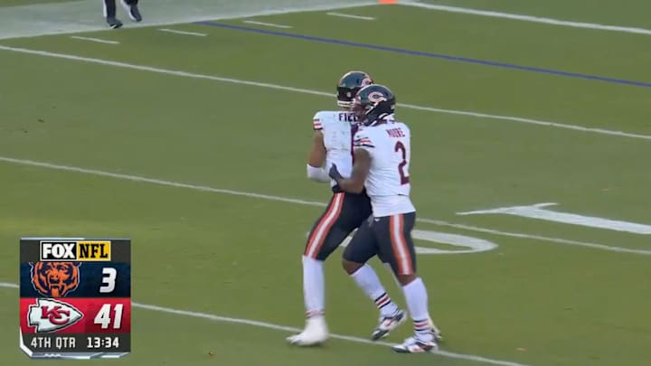 NFL Fans Loved Bears WR DJ Moore Stepping in to Get Justin Fields Help After Big Hit