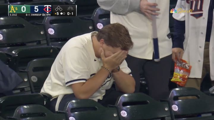 Twins Fan Left Despondent After Flubbing Foul Ball Catch