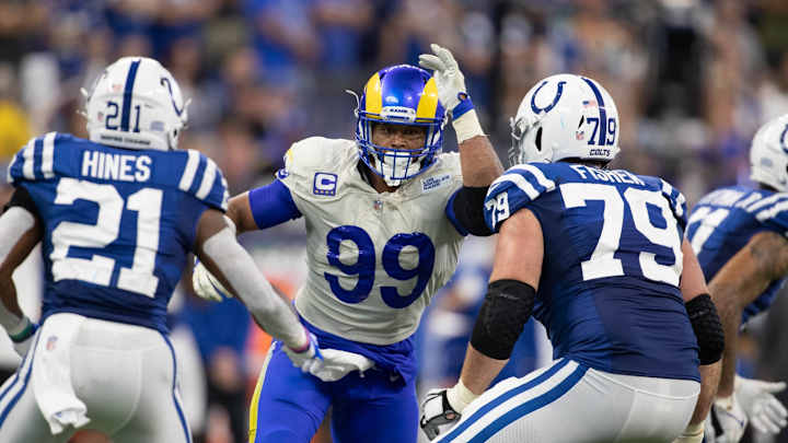 What to Expect in Colts Starting a Rookie LT vs. Aaron Donald What to Expect in Colts Starting a Rookie LT vs. Aaron Donald