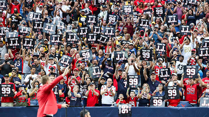 WATCH: 'Thankful' J.J. Watt Inducted Into Texans' Ring of Honor