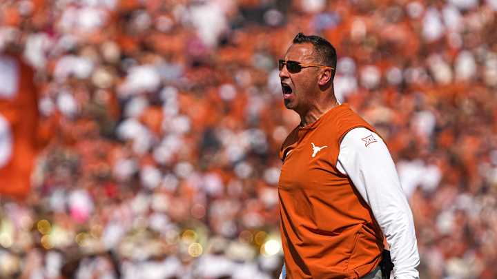 Steve Sarkisian Previews Texas Longhorns Matchup vs. 'Explosive' Oklahoma Sooners Steve Sarkisian Previews Texas Longhorns Matchup vs. 'Explosive' Oklahoma Sooners