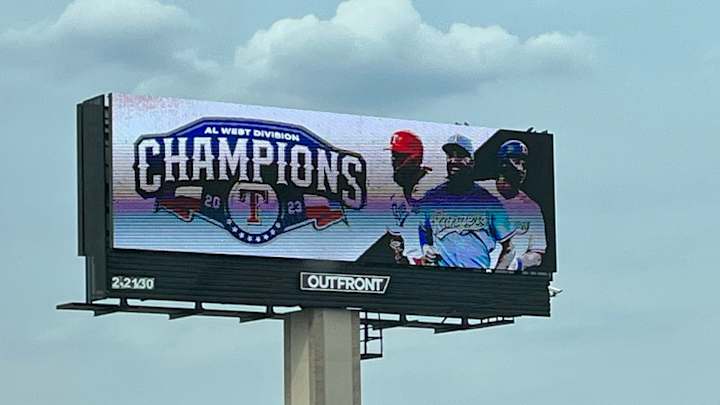 Ooof! DFW Billboard Proclaiming Texas Rangers AL West Champs Quietly Removed