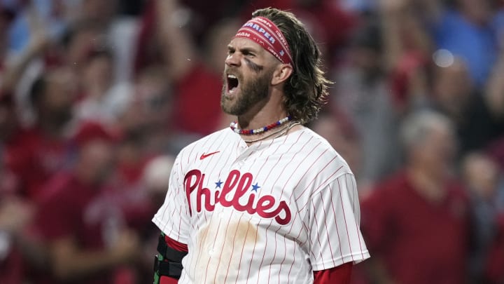 Bryce Harper Brings Some Deion Sanders Swagger to Ballpark for Braves-Phillies Game 3