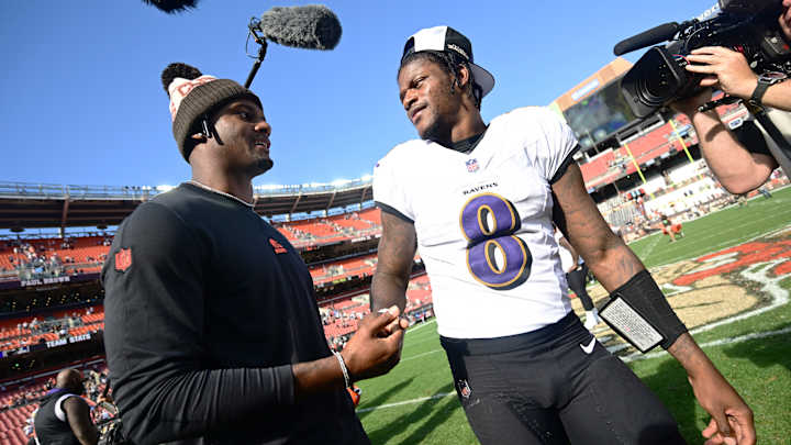 Baltimore Ravens Jadeveon Clowney Didn't 'Believe' Cleveland Browns' Deshaun Watson Was Sitting Out