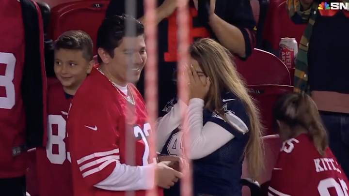 Cris Collinsworth, Mike Tirico Had Jokes About a Couple Getting Engaged at End of Cowboys-49ers Game