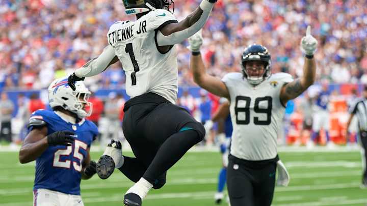 Jacksonville Jaguars' Travis Etienne Claims Time in London Created 'Great Edge' vs. Buffalo Bills Jacksonville Jaguars' Travis Etienne Claims Time in London Created 'Great Edge' vs. Buffalo Bills