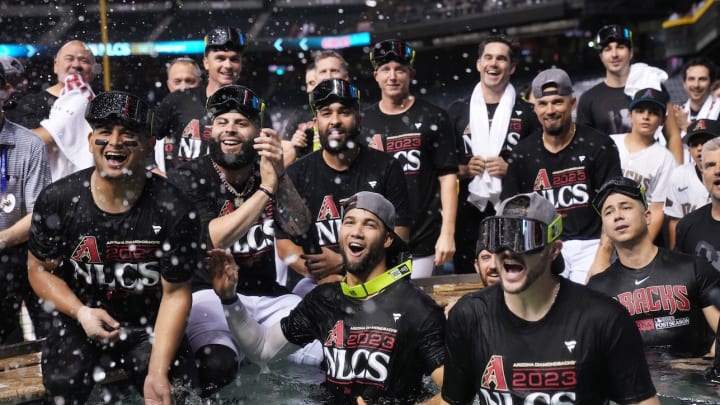 Diamondbacks Celebrated Like Kids in Chase Field Pool After Ousting Dodgers Diamondbacks Celebrated Like Kids in Chase Field Pool After Ousting Dodgers