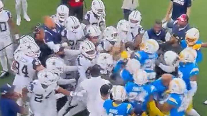 FIGHT! Dallas Cowboys & Chargers Throw Punches in 'Monday Night Football' Pregame; How to Watch, Betting Odds FIGHT! Dallas Cowboys & Chargers Throw Punches in 'Monday Night Football' Pregame; How to Watch, Betting Odds