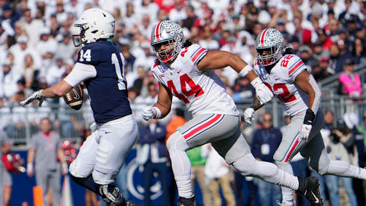 Jim Knowles Has High Expectations For Ohio State Buckeyes Defensive End JT Tuimoloau vs. Penn State Nittany Lions