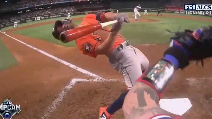 Ump Cam Shows Wild Angle of Jose Altuve’s Close Call With a High Pitch
