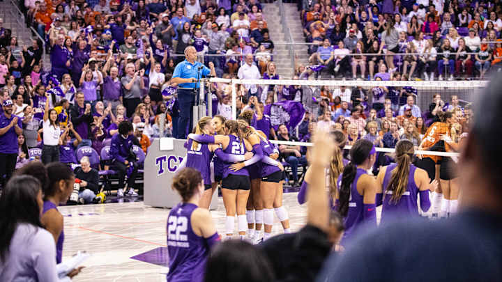 TCU Volleyball Goes Toe to Toe with No. 6 Texas in Defeat