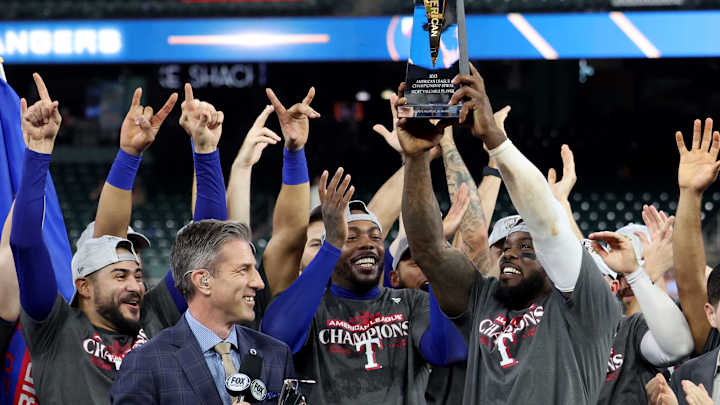 Watch: Texas Rangers Celebrate ALCS Victory Over Houston Astros
