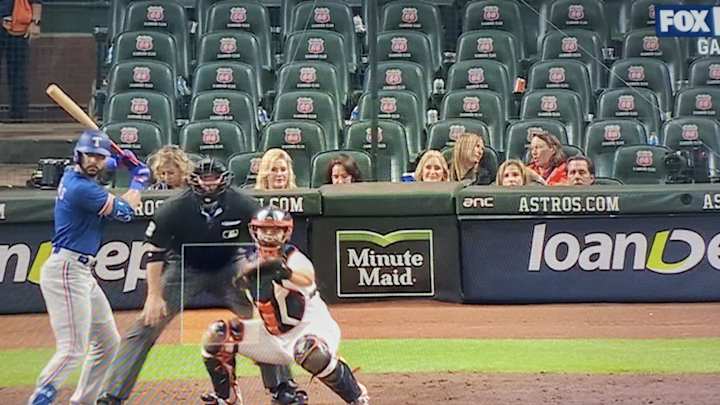 Astros Fans Roasted for Tough Scene Behind Home Plate During Game 7 Loss to Rangers Astros Fans Roasted for Tough Scene Behind Home Plate During Game 7 Loss to Rangers