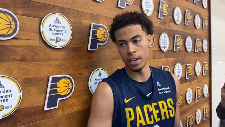 Indiana Pacers 2023 second-round draft pick Mojave King playing for Indiana Mad Ants in 2023-24 season