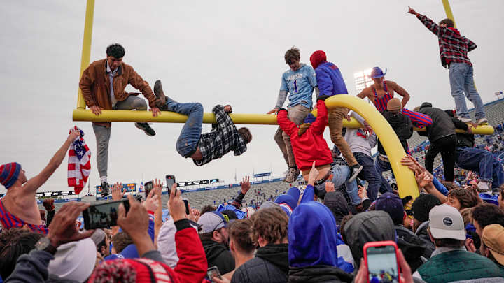 Kansas Fans Tore Down a Goal Post, Tossed It in Potter Lake After Win vs. Oklahoma