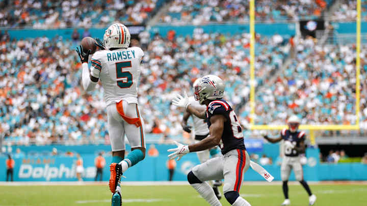 Ramsey Pulls Down Interception in Dolphins Debut