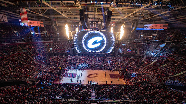 LOOK: Cavaliers Reveal Inaugural NBA In-Season Tournament Court LOOK: Cavaliers Reveal Inaugural NBA In-Season Tournament Court