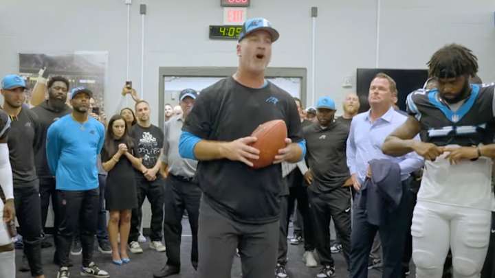 WATCH: Frank Reich's Locker Room Speech Following First Win WATCH: Frank Reich's Locker Room Speech Following First Win