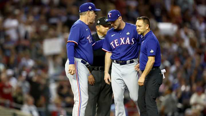 Texas Rangers Lose Max Scherzer to Injury Early in World Series Game 3 Against Diamondbacks Texas Rangers Lose Max Scherzer to Injury Early in World Series Game 3 Against Diamondbacks