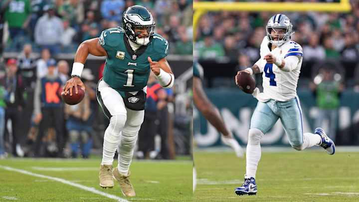 Jalen Hurts & Dak Prescott Battle in Air Jordan Cleats
