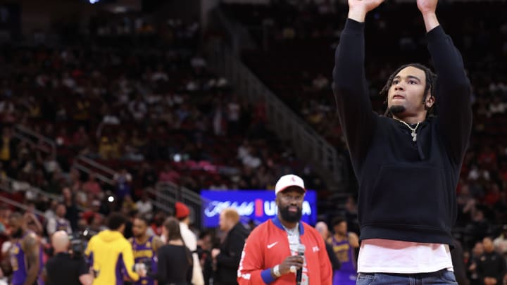 Houston Texans' C.J. Stroud Misses Rockets' First Shot, Embraced by LeBron James Houston Texans' C.J. Stroud Misses Rockets' First Shot, Embraced by LeBron James