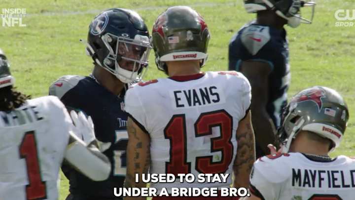 Mics Caught Titans LB Telling Mike Evans How He Used to Watch Him While He Was Homeless