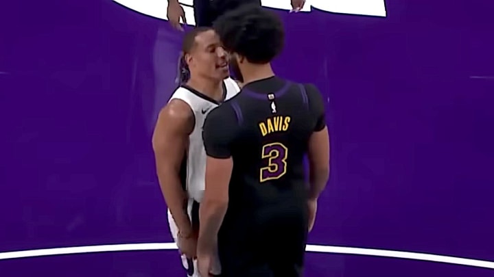 Lakers-Grizzlies Got Chippy After Anthony Davis Pushed Santi Aldama to the Ground