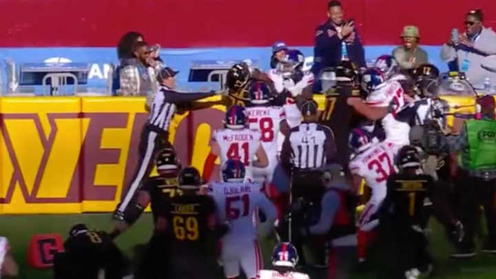 Near-Brawl in Giants-Commanders After Sam Howell’s TD Run Leads to Multiple Ejections Near-Brawl in Giants-Commanders After Sam Howell’s TD Run Leads to Multiple Ejections