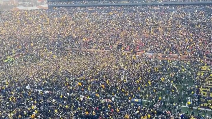 Mesmerizing Video After Michigan Win Shows What It’s Like When 110,000 Fans Storm Field