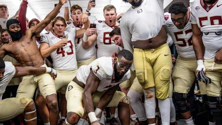 WATCH: FSU RB Trey Benson Breaks The Rock After Second Straight Hat Trick Against The Gators