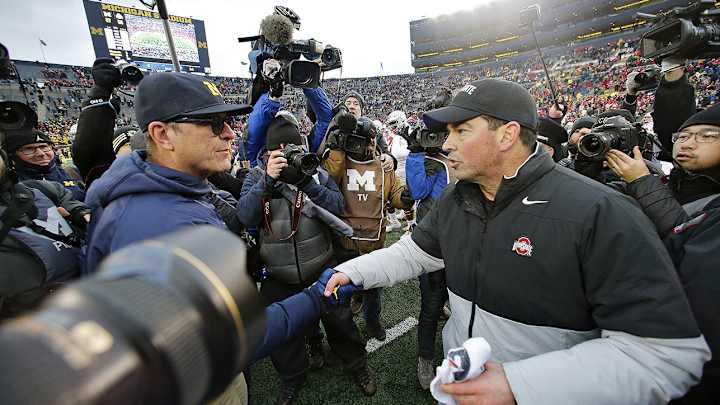 Jim Harbaugh Blames Media for Overhyping Michigan-Ohio State Rivalry Game