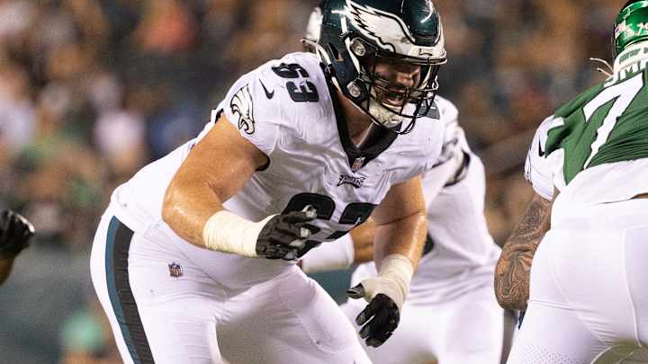 Philadelphia Eagles OL Jack Driscoll Answers Call in Lane Johnson's Absence
