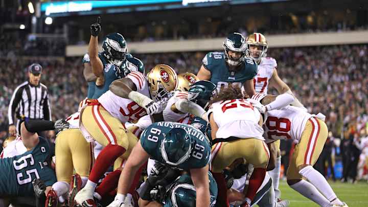 The 49ers Don't Want to Talk about the Eagles' "Tush Push" The 49ers Don't Want to Talk about the Eagles' "Tush Push"