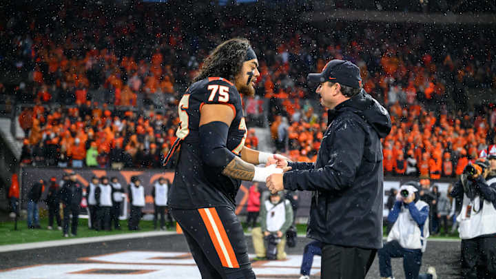 Bengals Select Oregon State Offensive Tackle Taliese Fuaga in Latest PFF Mock Draft