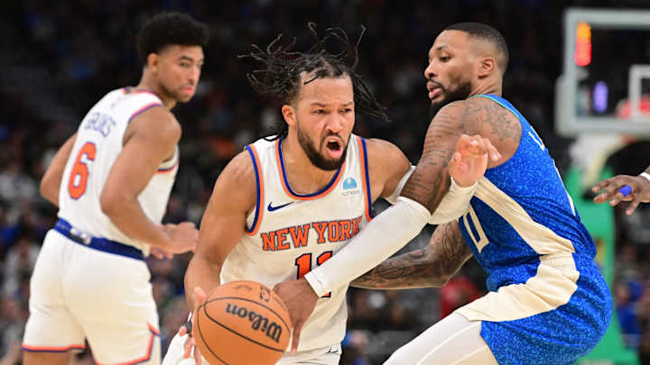 Damian Lillard Prepared to Stop Jalen Brunson, New York Knicks in NBA In-Season Tournament Quarterfinal Damian Lillard Prepared to Stop Jalen Brunson, New York Knicks in NBA In-Season Tournament Quarterfinal