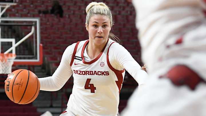 WATCH: Hogs' Jenna Lawrence, Saylor Poffenbarger on Win
