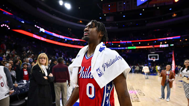 76ers' Tyrese Maxey Attends Kentucky vs. Penn Matchup