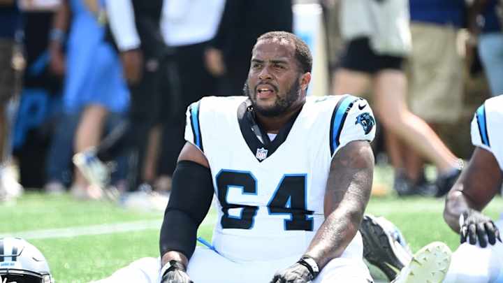 Panthers OL Justin McCray Carted Off Field On First Play vs. Saints Panthers OL Justin McCray Carted Off Field On First Play vs. Saints